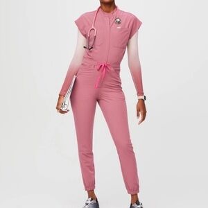 Figs Jumpsuit Rose Quartz NWT XS BCA